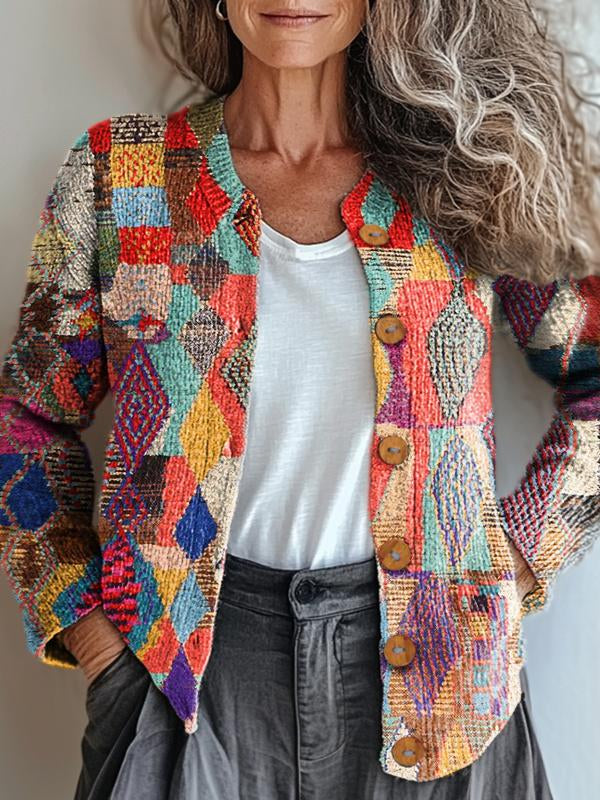 Cardigan Patchwork Vibrant Alma