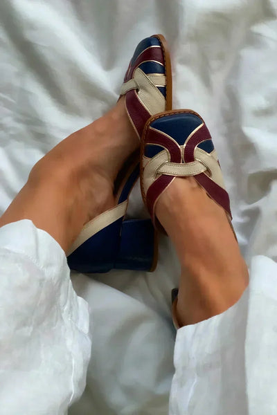 Amara | Chaussons à enfiler bicolores