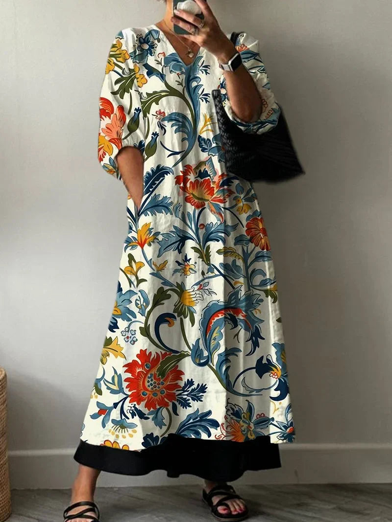 Elegant Dress with Tiana Print