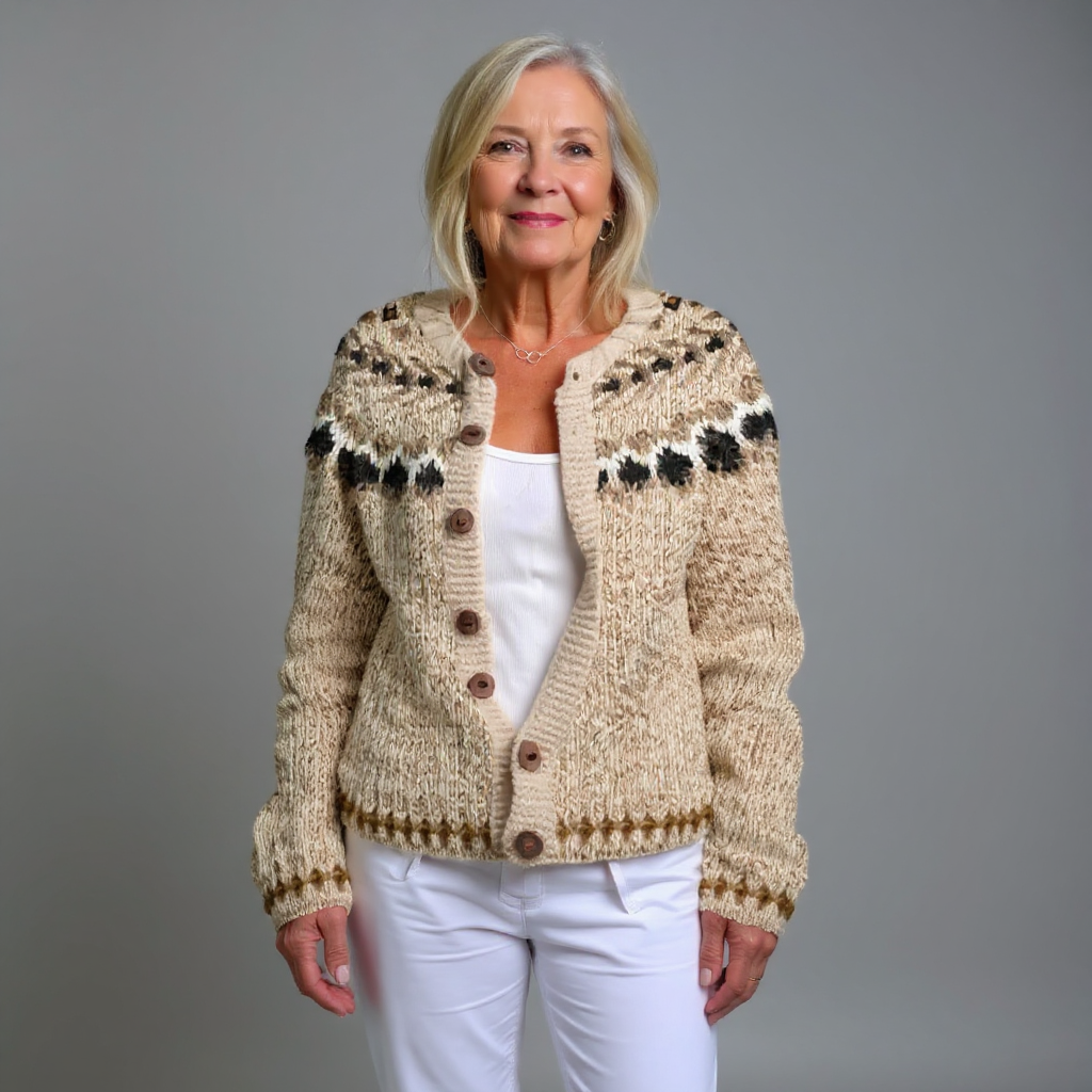 Aubree | Cardigan en laine islandaise vintage