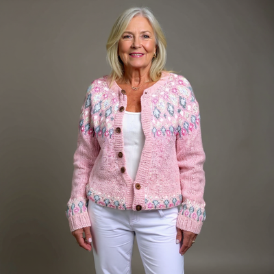 Hazel | Gilet en laine confortable rose