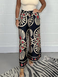 Sally | Trendy Printed Satin Track Pants