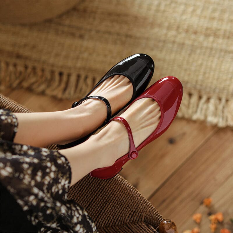 Livy™| Leather Mary Janes